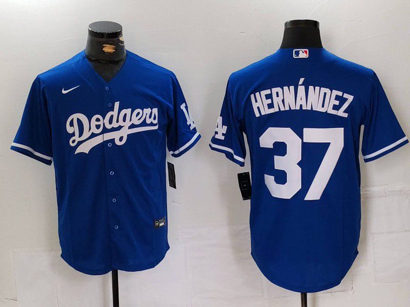 Men Los Angeles Dodgers #37 Hernandez Blue Nike Game 2024 MLB Jersey style 724->los angeles dodgers->MLB Jersey